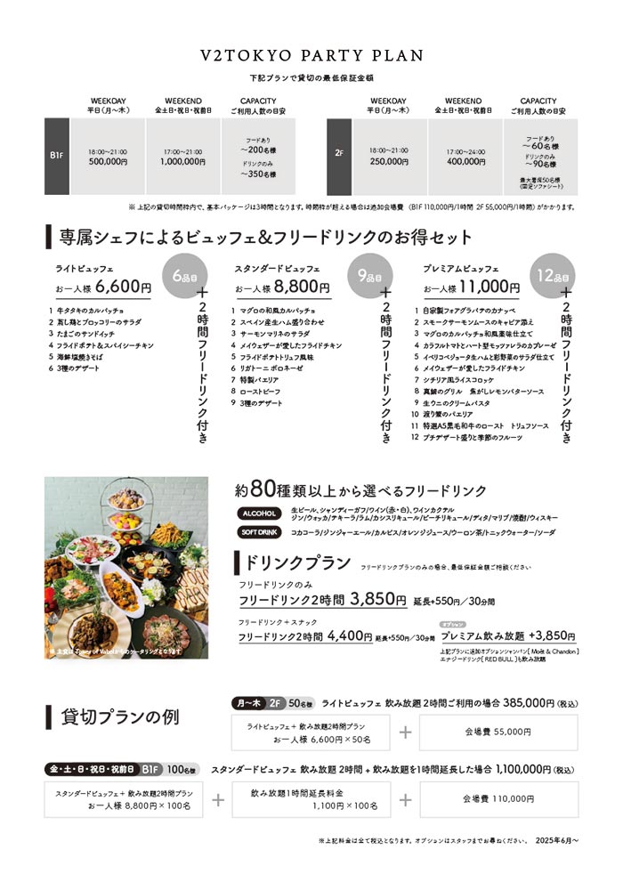 V2TOKYO Party Plan