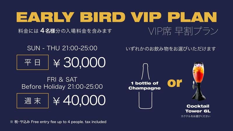 EARLY BIRD VIP PLAN