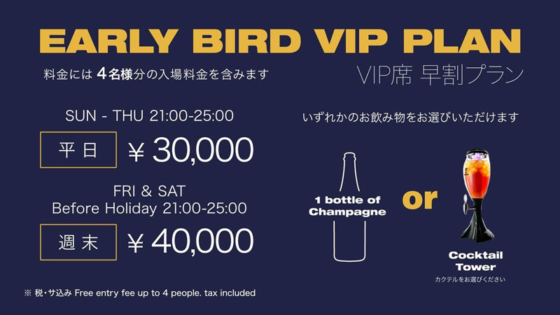 EARLY BIRD VIP PLAN